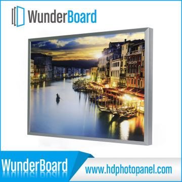 Heißer Verkauf Plug-in Design Metall Bilderrahmen für Wunderboard HD Aluminium Foto Panels